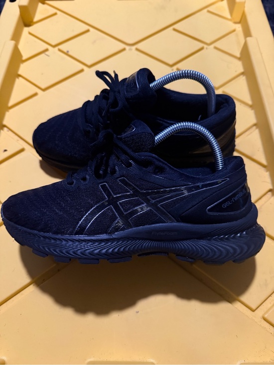 Asics Shoes - Asics Black Women's Running Sneakers with Silver Accents